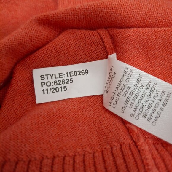 Vineyard Vines Mens XL Orange & Blue Quarter-Zip Performance Sweater Fall 2015 - Picture 7 of 7